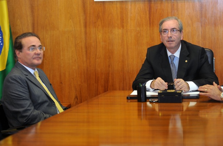Renan Calheiros (PMDB-AL) e Eduardo Cunha (PMDB-RJ), presidentes do Senado e da Câmara, respectivamente, são investigados por corrupção