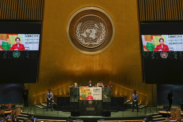 Dilma Rousseff anunciou as metas brasileiras na Cúpula do Clima, na ONU