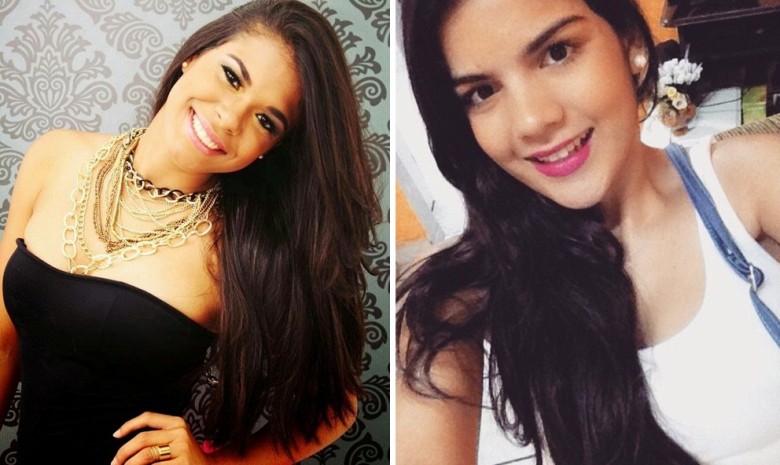 À direita, Arielly Cabral, devidamente trajada para o concurso de Miss Surubim 2015; à esquerda, Thais Araújo, num registro informal | Foto: Facebook